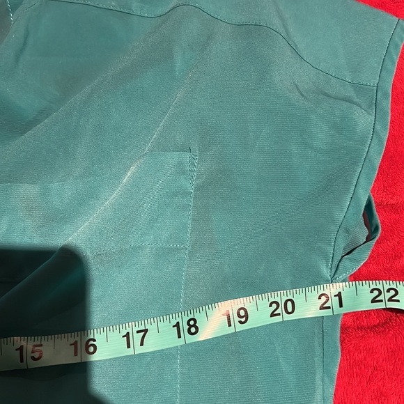 Dkny  teal sheer Loose fit silky sleeveless blouse Sz XS - Picture 9 of 12